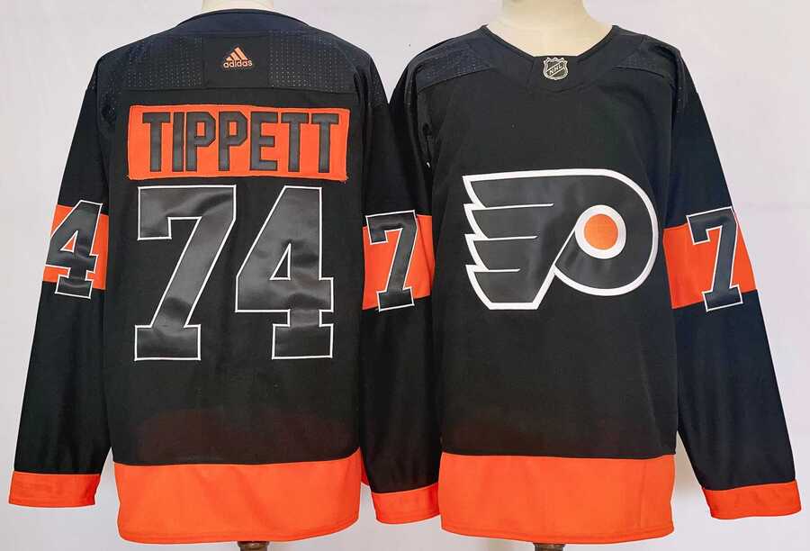 Mens Philadelphia Flyers #74 Owen Tippett Black Alternate Jersey->->NHL Jersey